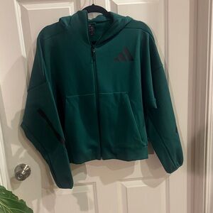 Adidas Z.N.E. Forest Green Zip-Up Hoodie